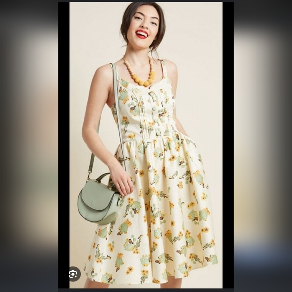 NWT Voodoo Vixen Retro Cactus Dress - Picture 1 of 7